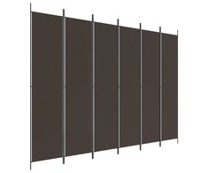 Kambario pertvara, 6 dalių, rudos spalvos, 300x220cm, audinys