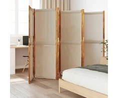Kambario pertvara, 6 segmentai, taupe spalvos, 420x180cm