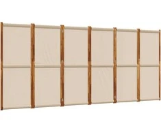 Kambario pertvara, 6 segmentai, taupe spalvos, 420x180cm