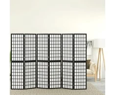 Kambario pertvara, juoda, 6 segmentai, 240x170cm, japoniška