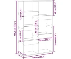 Kambario pertvara, sendintos medienos, 100x33x155,5cm, mediena