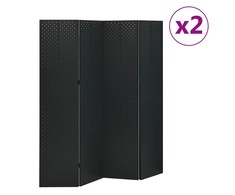 Kambario pertvaros, 4 dalių, 2vnt., juodos, 160x180cm, plienas