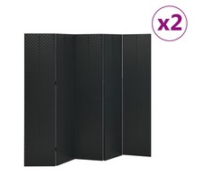 Kambario pertvaros, 5 dalių, 2vnt., juodos, 200x180cm, plienas