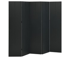 Kambario pertvaros, 5 dalių, 2vnt., juodos, 200x180cm, plienas