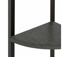 Kampinė lentyna, 5 aukštų, juodos spalvos, 45,5x31,5x180cm