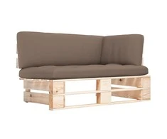Sofa Kampinė sodo sofos dalis iš palečių, impregnuota pušies mediena