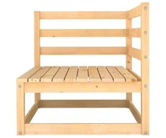 Kampinė sodo sofa su antracito pagalvėlėmis, pušies masyvas