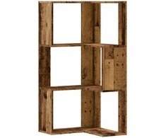 Kampinė spinta, 3 aukštų, medienos, 50x50x102cm, mediena