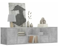 Kampinė spintelė, betono pilkos spalvos, 160x40x45cm, mediena