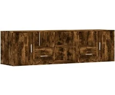 Kampinė spintelė, dūminio ąžuolo, 160x40x45cm, apdirbta mediena