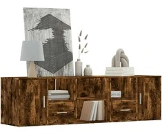 Kampinė spintelė, dūminio ąžuolo, 160x40x45cm, apdirbta mediena