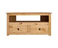 TV staliukas Kampinė TV spintelė Panama, 93x49x49cm, pušies masyvas