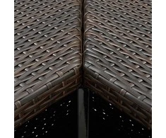 Kampinis baro staliukas, rudas, 100x50x105cm, poliratanas