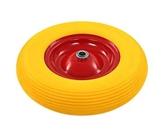 Karučio ratas su ašimi, 4.00-8 390 mm, tvirtas PU