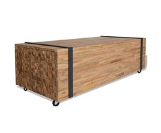 Kavos staliukas, 110x45x38cm, tikmedžio medienos masyvas