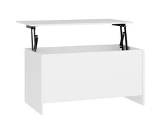 Kavos staliukas, baltas, 102x55,5x52,5cm, apdirbta mediena