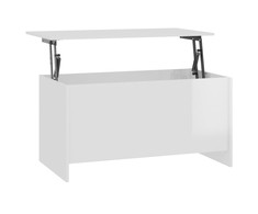 Kavos staliukas, baltas, 102x55,5x52,5cm, apdirbta mediena