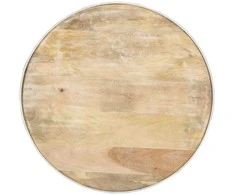 Kavos staliukas, baltas, 68x68x36cm, mango medienos masyvas