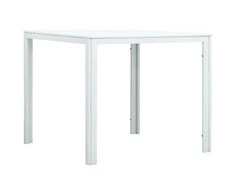 Kavos staliukas, baltas, 78x78x74cm, HDPE, medienos imitacija