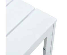 Kavos staliukas, baltas, 78x78x74cm, HDPE, medienos imitacija
