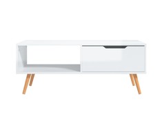 Kavos staliukas, baltas, 100x49,5x43cm, apdirbta mediena
