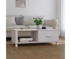 Kavos staliukas HAMAR, baltas, 100x55x35cm, pušies masyvas