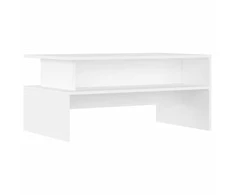 Kavos staliukas, baltos spalvos, 90x55x42,5cm, apdirbta mediena