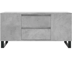 Kavos staliukas, betono pilkas, 102x44,5x50cm, apdirbta mediena