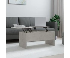 Kavos staliukas, betono pilkas, 102x50,5x46,5cm, mediena