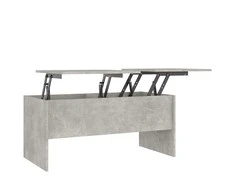 Kavos staliukas, betono pilkas, 102x50,5x46,5cm, mediena