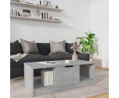 Kavos staliukas, betono pilkas, 102x50x36cm, apdirbta mediena