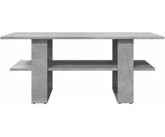 Kavos staliukas, betono pilkas, 102x55x42cm, apdirbta mediena