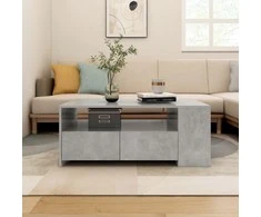 Kavos staliukas, betono pilkas, 102x55x42cm, apdirbta mediena