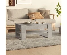 Kavos staliukas, betono pilkas, 102x55x45cm, apdirbta mediena