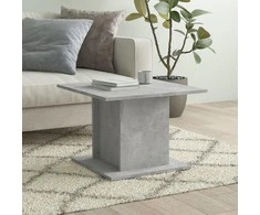 Kavos staliukas, betono, 55,5x55,5x40cm, apdirbta mediena