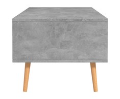 Kavos staliukas, betono pilkas, 100x49,5x43cm, apdirbta mediena