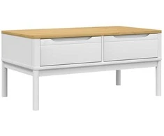 Kavos staliukas FLORO, baltas, 99x55,5x45cm, pušies masyvas