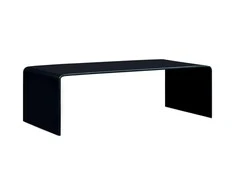 Kavos staliukas, juodos spalvos, 98x45x31cm, grūdintas stiklas