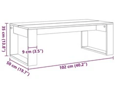 Kavos staliukas, medienos, 102x50x35cm, apdirbta mediena