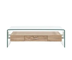 Kavos staliukas, skaidrus, 98x45x31cm, grūdintas stiklas