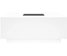 Kavos staliukas su Infinity LED, baltas, 100x100x40cm