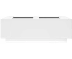 Kavos staliukas su Infinity LED, baltas, 116x69x40cm