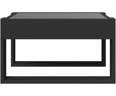 Kavos staliukas su Infinity LED lemputėmis, juodas, 50x53x30cm