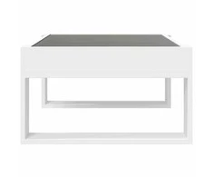 Kavos staliukas su Infinity LED lemputėmis, baltas, 70x53x30cm