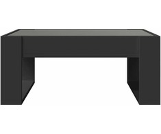 Kavos staliukas su Infinity LED lemputėmis, juodas, 70x53x30cm
