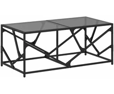 Kavos staliukas su juodu stalviršiu, 98,5x50x41cm, plienas