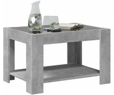 Kavos staliukas su LED, betono, 73x53x45cm, apdirbta mediena