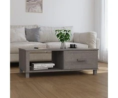 Kavos staliukas HAMAR, šviesiai pilkas, 100x55x35cm, pušis