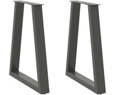 Kavos staliuko kojelės, 2 vnt., antracito, 50x(72-73)cm