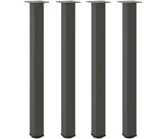 Baro stalo kojos, 4 vnt., antracito spalvos, 90-92 cm, plienas